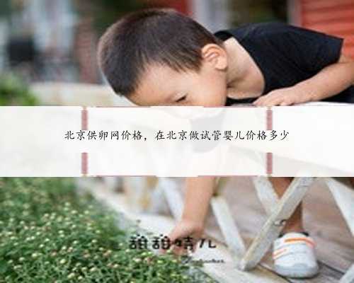 北京供卵网价格，在北京做试管婴儿价格多少