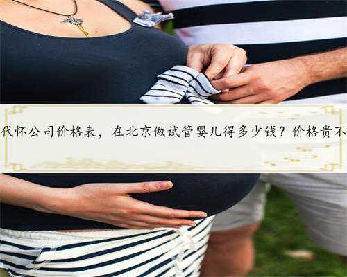 北京代怀公司价格表，在北京做试管婴儿得多少钱？价格贵不贵？